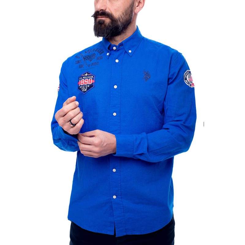 ΠΟΥΚΑΜΙΣΟ U.S POLO ΜΠΛΕ 44949-52103