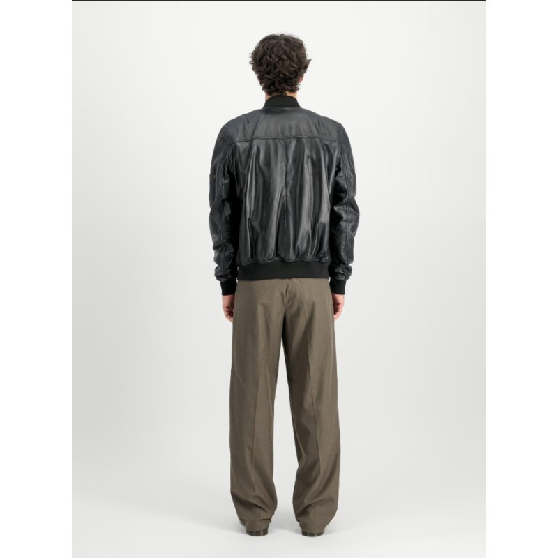 156141 03 MA-1 LEATHER JACKET