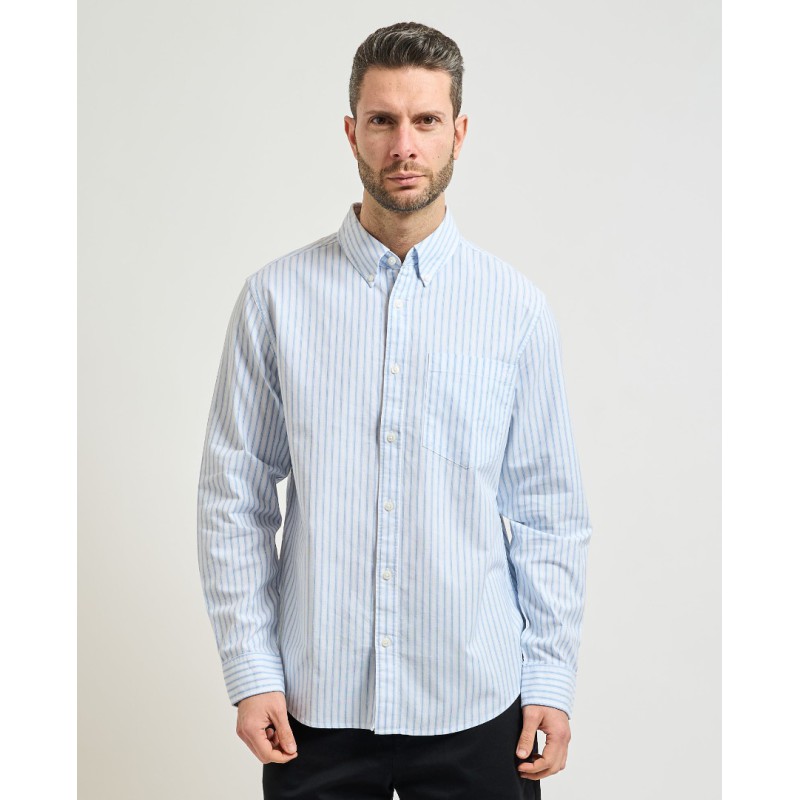 LV04RF100G C32 LS YD STRIPE OXFORD CLASSIC SHIRT