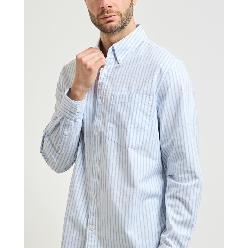 LV04RF100G C32 LS YD STRIPE OXFORD CLASSIC SHIRT