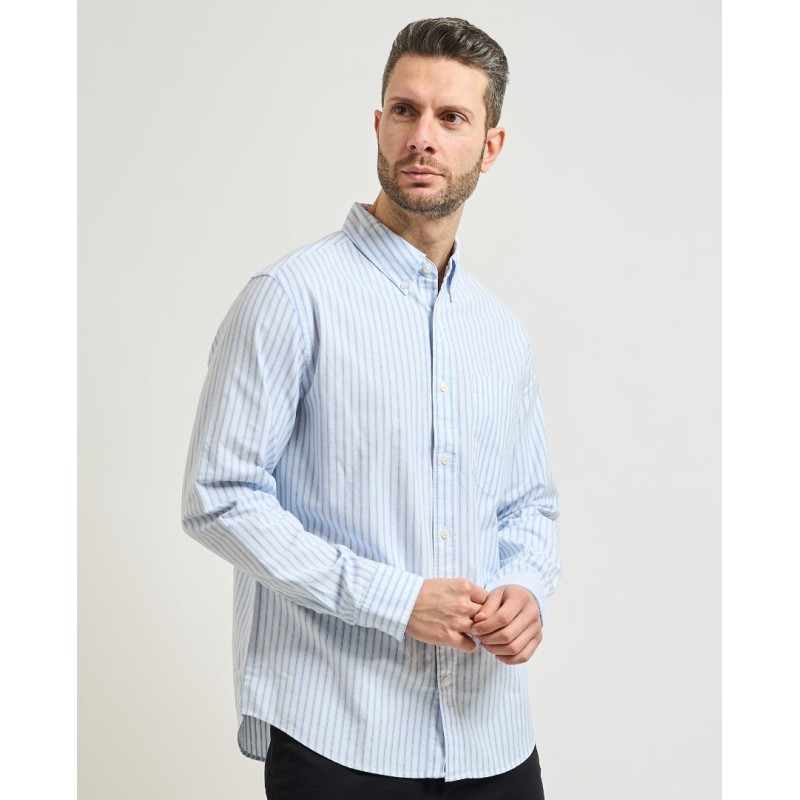 LV04RF100G C32 LS YD STRIPE OXFORD CLASSIC SHIRT