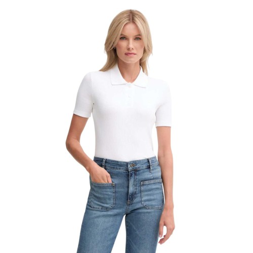 LV047C907G YAA A-WOVEN LABEL 2X2 RIB POLO
