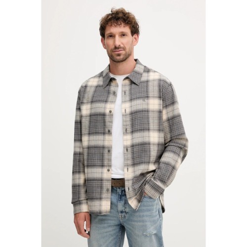 LV04RD105G 67U LS BRUSHED PLAID EASY SHIRT