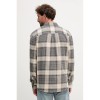 LV04RD105G 67U LS BRUSHED PLAID EASY SHIRT