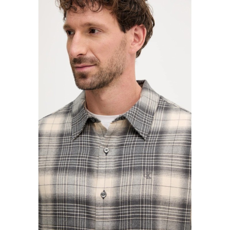 LV04RD105G 67U LS BRUSHED PLAID EASY SHIRT