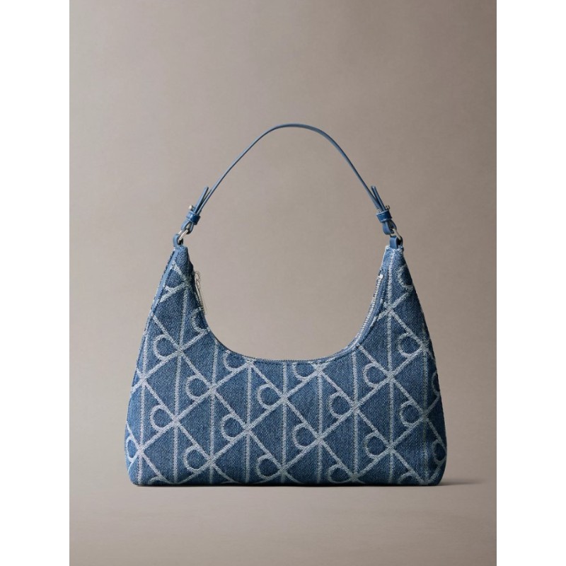 LV04F3431G YBN EMBLEM AOP DENIM SHOULDER BAG