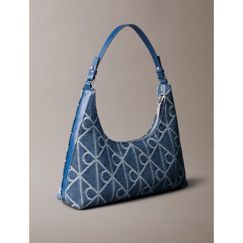 LV04F3431G YBN EMBLEM AOP DENIM SHOULDER BAG