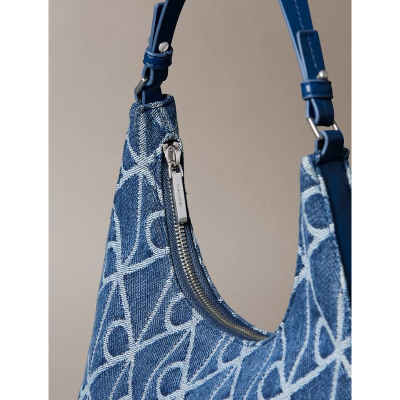 LV04F3431G YBN EMBLEM AOP DENIM SHOULDER BAG