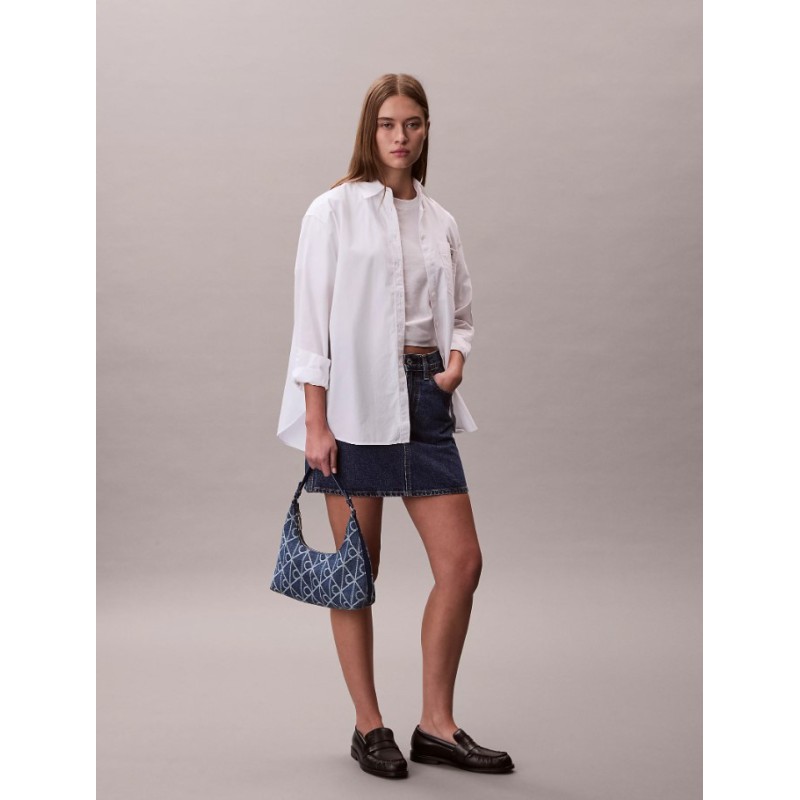 LV04F3431G YBN EMBLEM AOP DENIM SHOULDER BAG