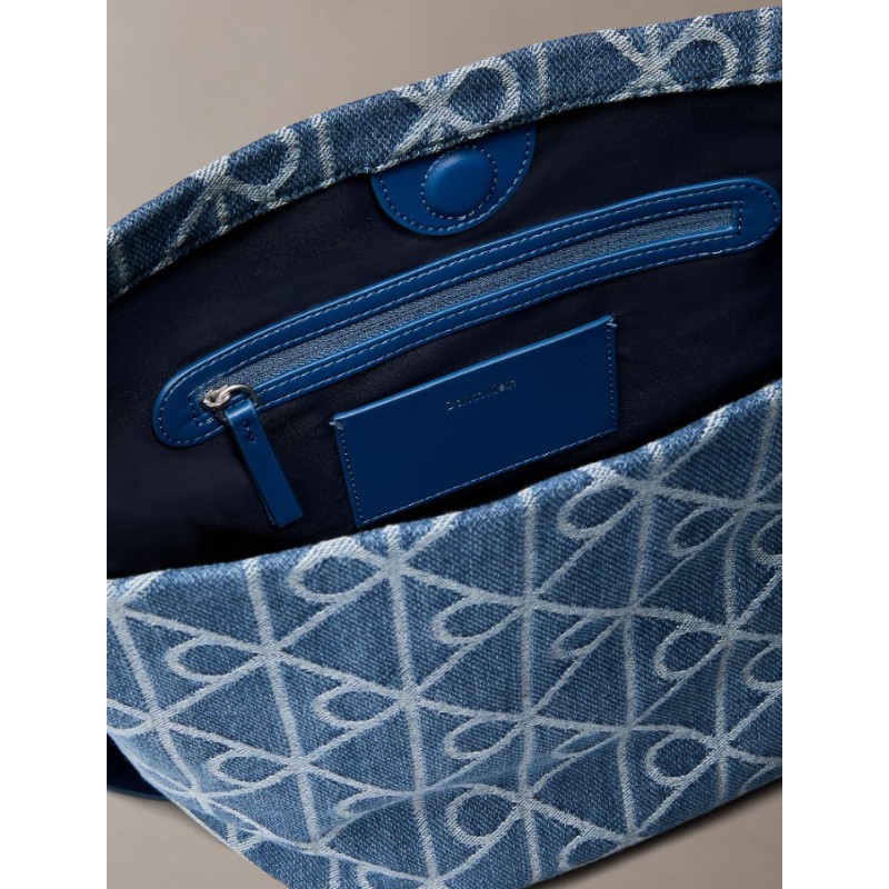 LV04F3432G YBZ EMBLEM AOP DENIM BUCKET