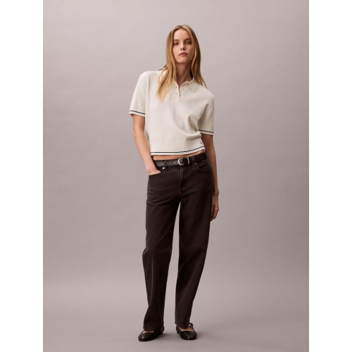 LV047F320G YAS SS WOVEN LABEL CROPPED CABLE