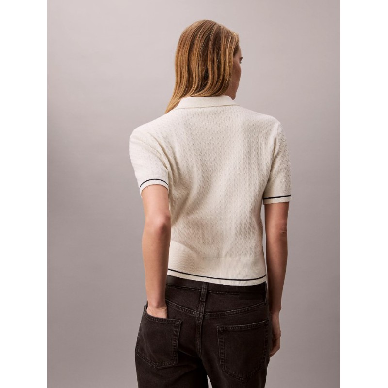 LV047F320G YAS SS WOVEN LABEL CROPPED CABLE