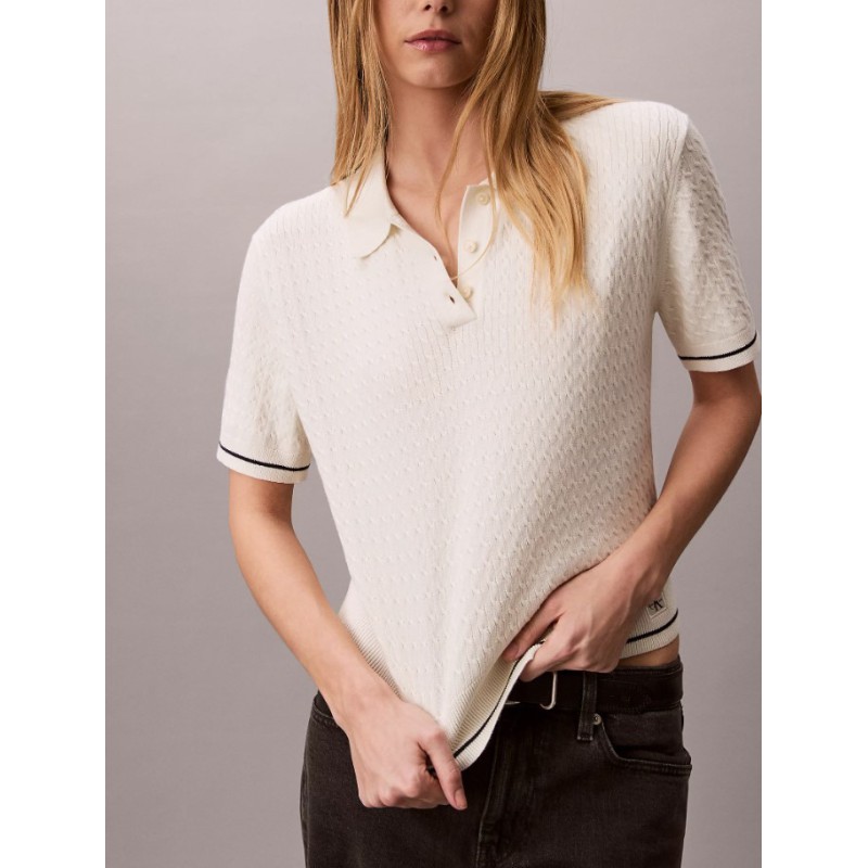 LV047F320G YAS SS WOVEN LABEL CROPPED CABLE