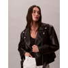LV044C532G BAE FAUX LEATHER MOTO JACKET W/BELT