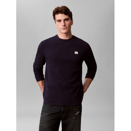 LV040EM217 WFW LS WAFFLE BADGE CREWNK TEE