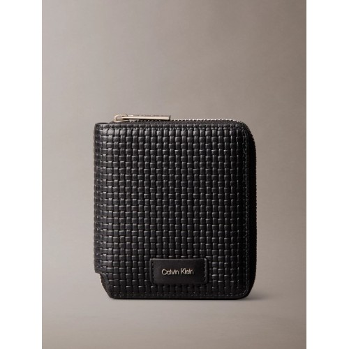 LV04D1112G UB1 EMBOSSED WOVEN ZIP BILLFOLD