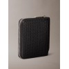 LV04D1112G UB1 EMBOSSED WOVEN ZIP BILLFOLD