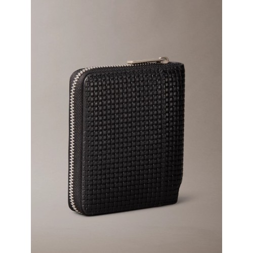 LV04D1112G UB1 EMBOSSED WOVEN ZIP BILLFOLD