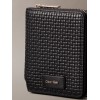 LV04D1112G UB1 EMBOSSED WOVEN ZIP BILLFOLD