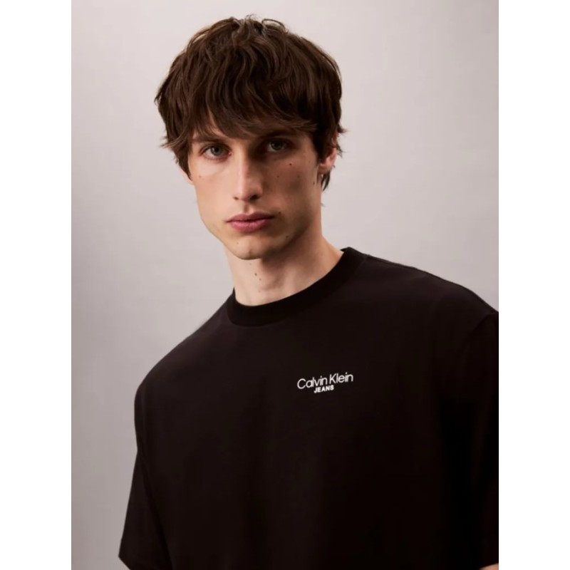 LV04RD825G UB1 LOGO BLACK PRINT T-SHIRT