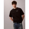 LV04RD825G UB1 LOGO BLACK PRINT T-SHIRT