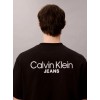 LV04RD825G UB1 LOGO BLACK PRINT T-SHIRT