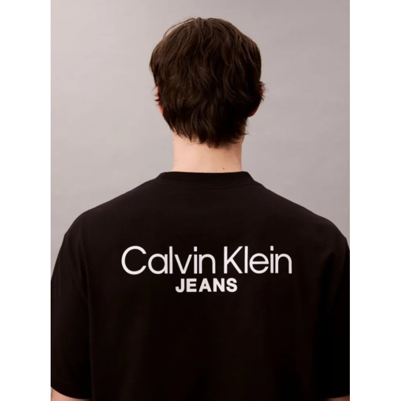 LV04RD825G UB1 LOGO BLACK PRINT T-SHIRT