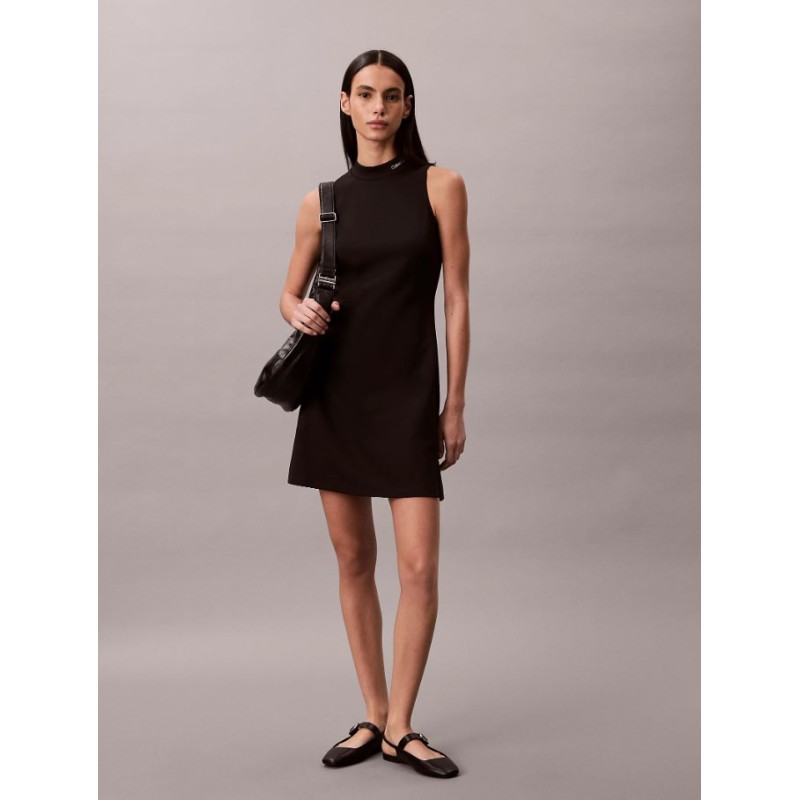 LV047F260G UB1 SL INTERLOCK MOCK NK MINI DRESS