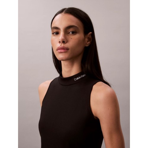 LV047F260G UB1 SL INTERLOCK MOCK NK MINI DRESS
