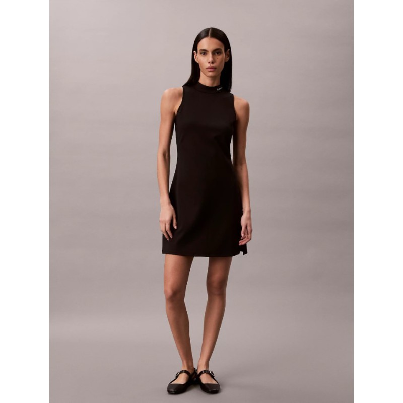 LV047F260G UB1 SL INTERLOCK MOCK NK MINI DRESS