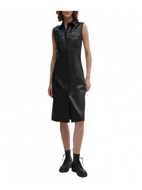 J20J223542 BEH FAUX LEATHER DRESS
