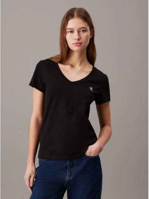 J20J213716 BEH CK EMPROIDERY STRETCH V-NECK