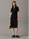 J20J225299 BEH SEERSUCKER BUTTON DOWN DAY DRESS