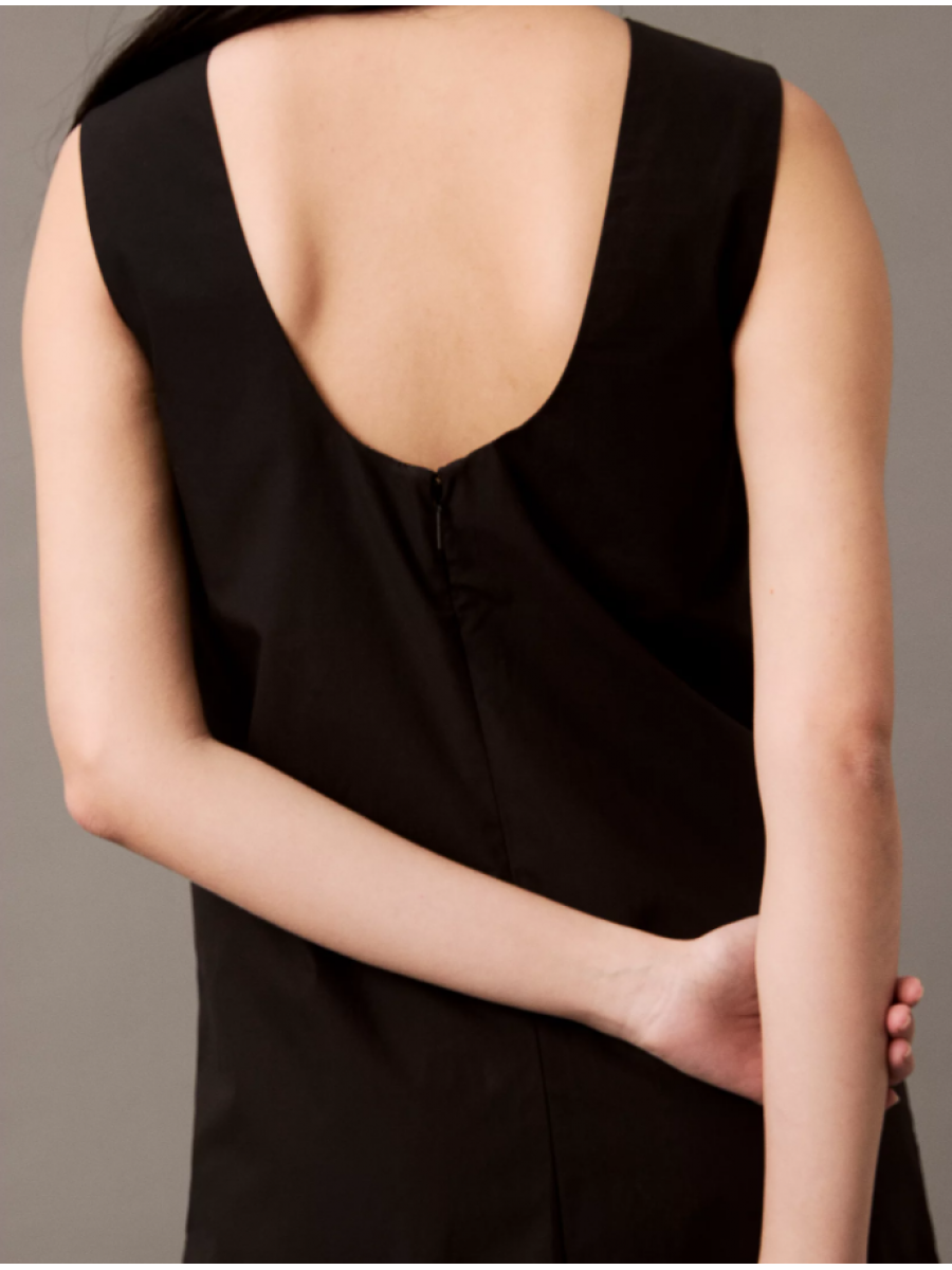 LV047AB000 UB1 POPLIN SLEEVELESS MINI DRESS