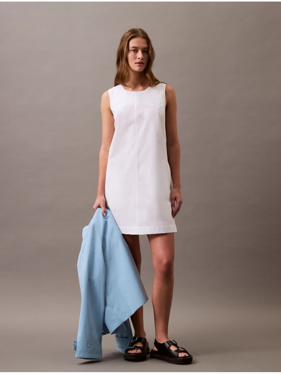 LV047AB000 YAA POPLIN SLEEVELESS MINI DRESS