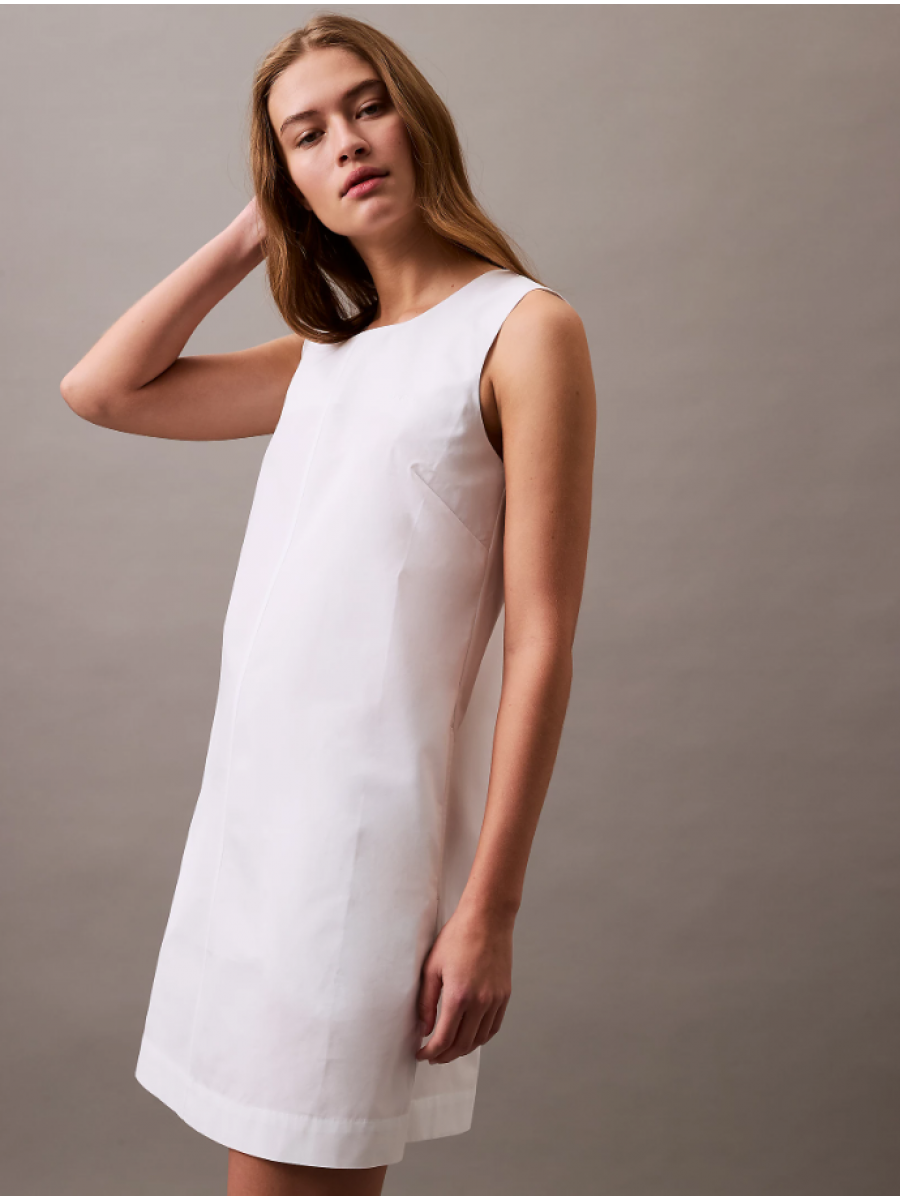 LV047AB000 YAA POPLIN SLEEVELESS MINI DRESS