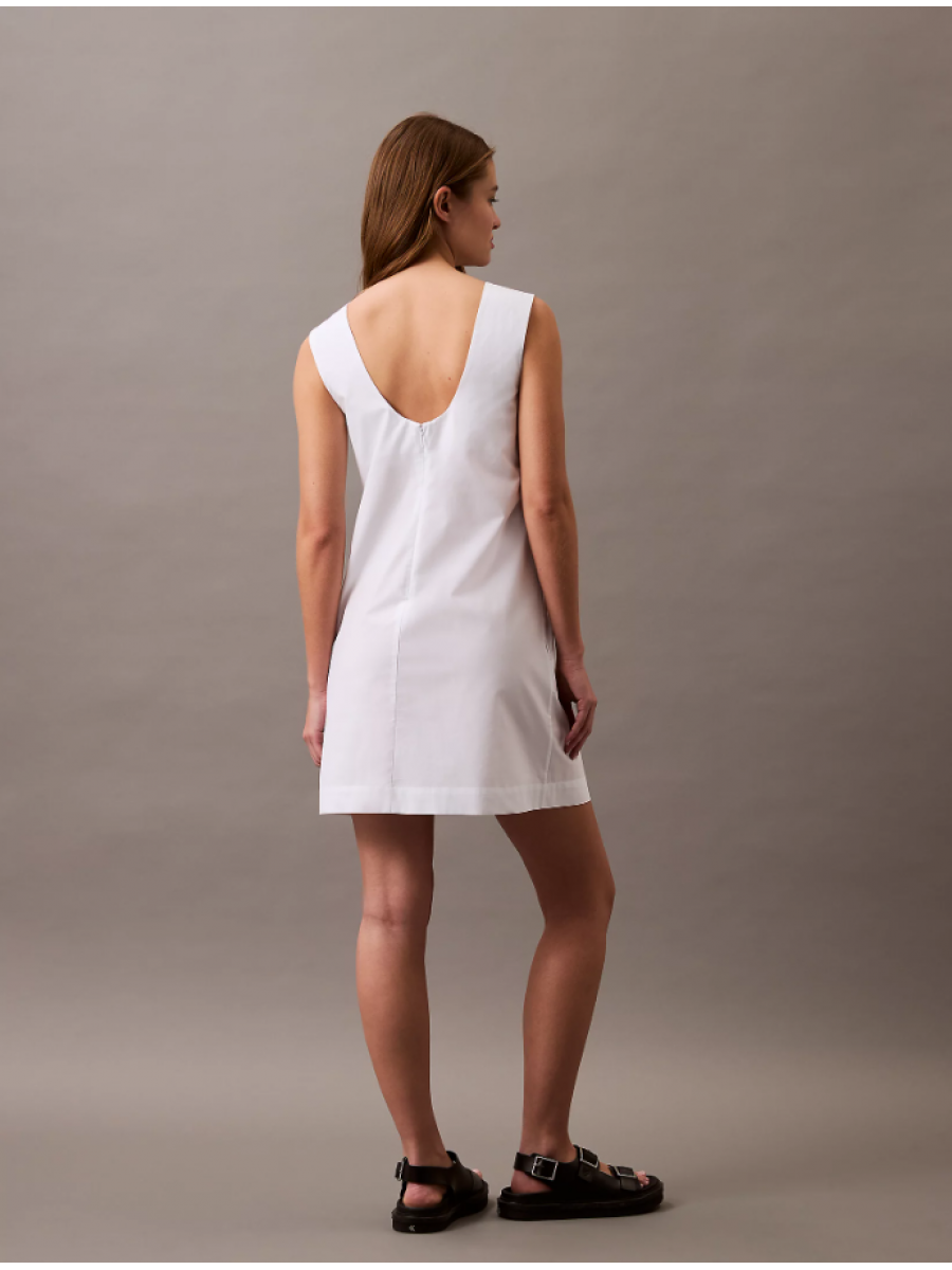 LV047AB000 YAA POPLIN SLEEVELESS MINI DRESS
