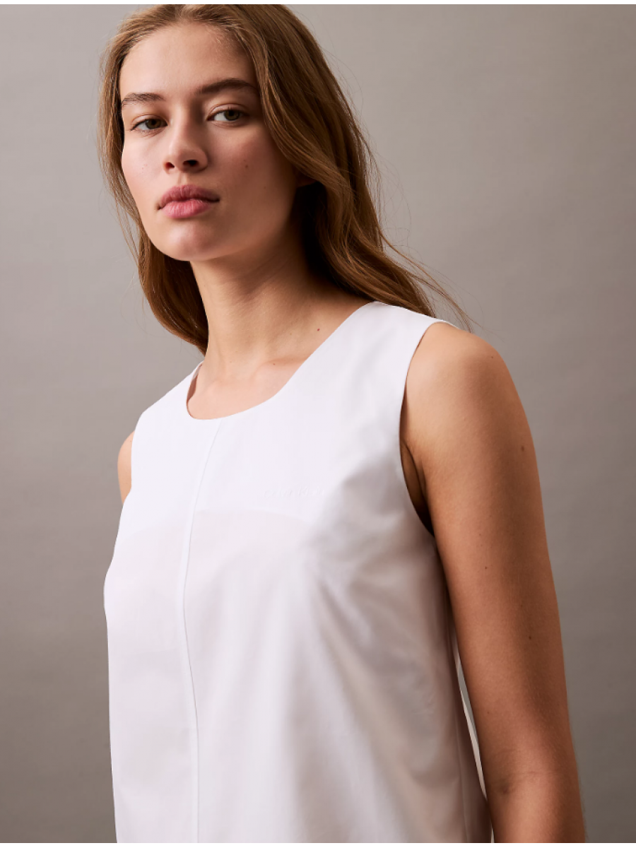 LV047AB000 YAA POPLIN SLEEVELESS MINI DRESS