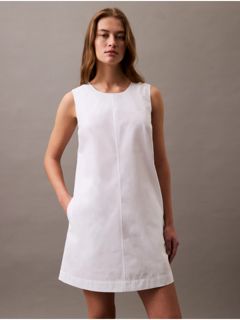 LV047AB000 YAA POPLIN SLEEVELESS MINI DRESS