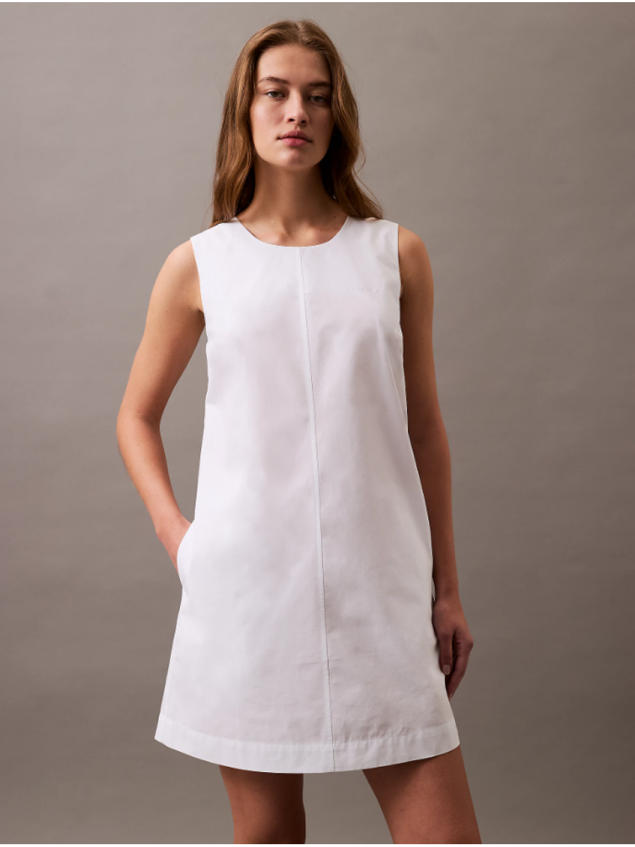 LV047AB000 YAA POPLIN SLEEVELESS MINI DRESS