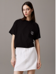 LV047B847G UB1 SS BOXY CK CREST CROP POCKET TEE