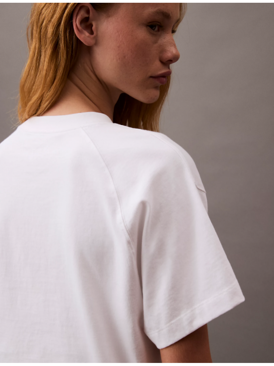 LV047B847G YAA SS BOXY CK CREST CROP POCKET TEE