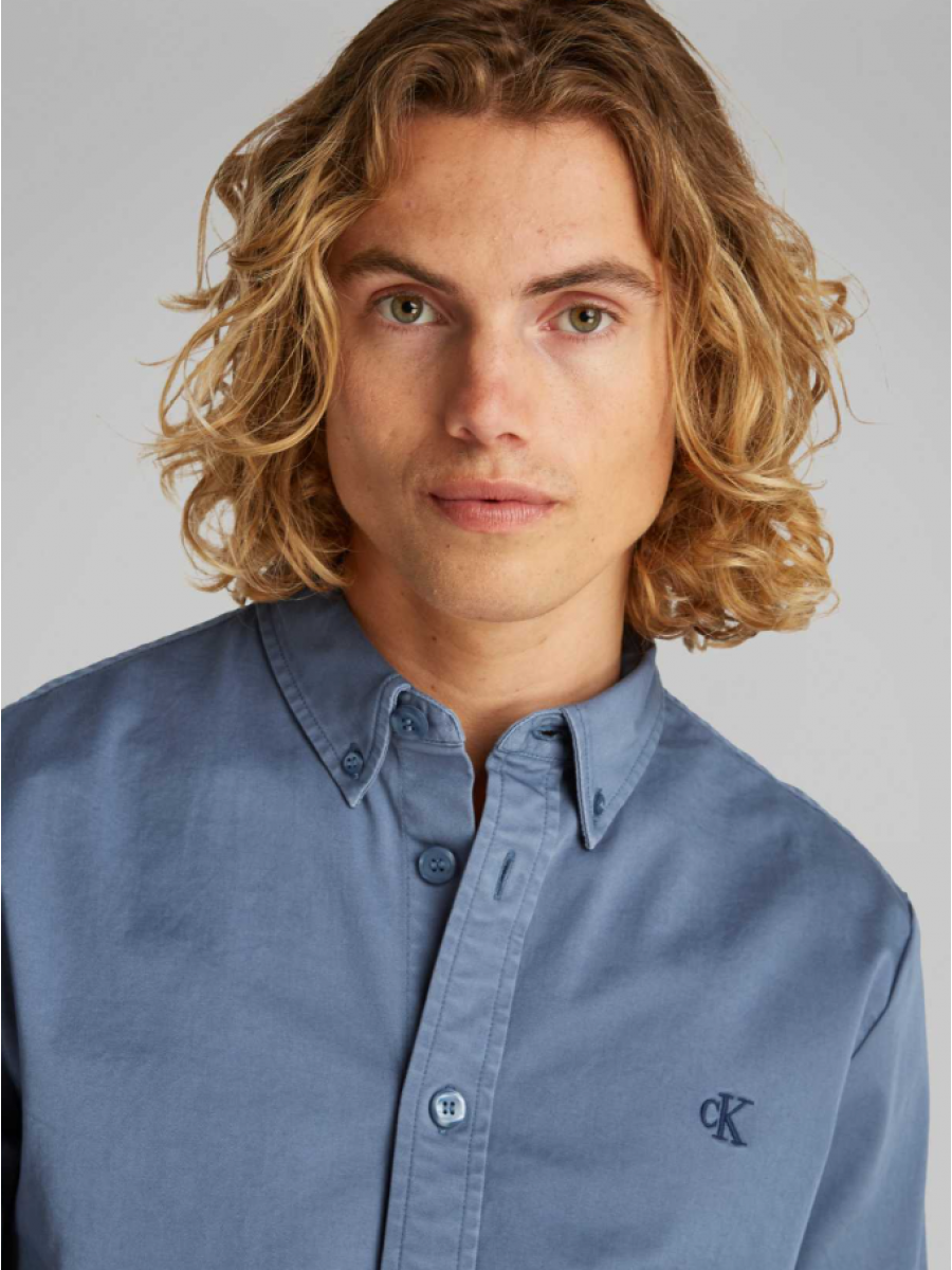 J30J327292 CK1 GARMENT DYE COTTON TWILL SHIRT