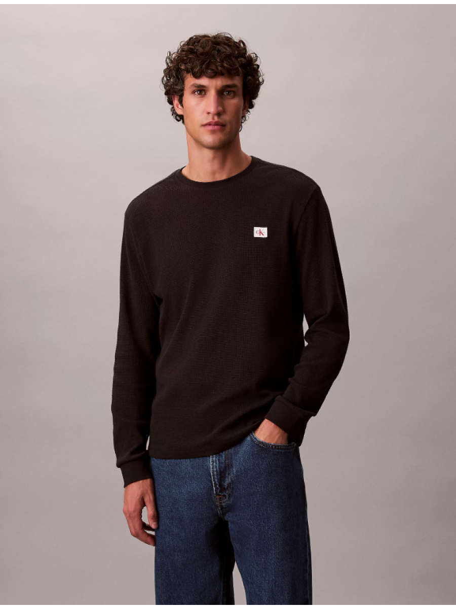 LV040EM217 UB1 LS WAFLE BADGE CREWNK TEE