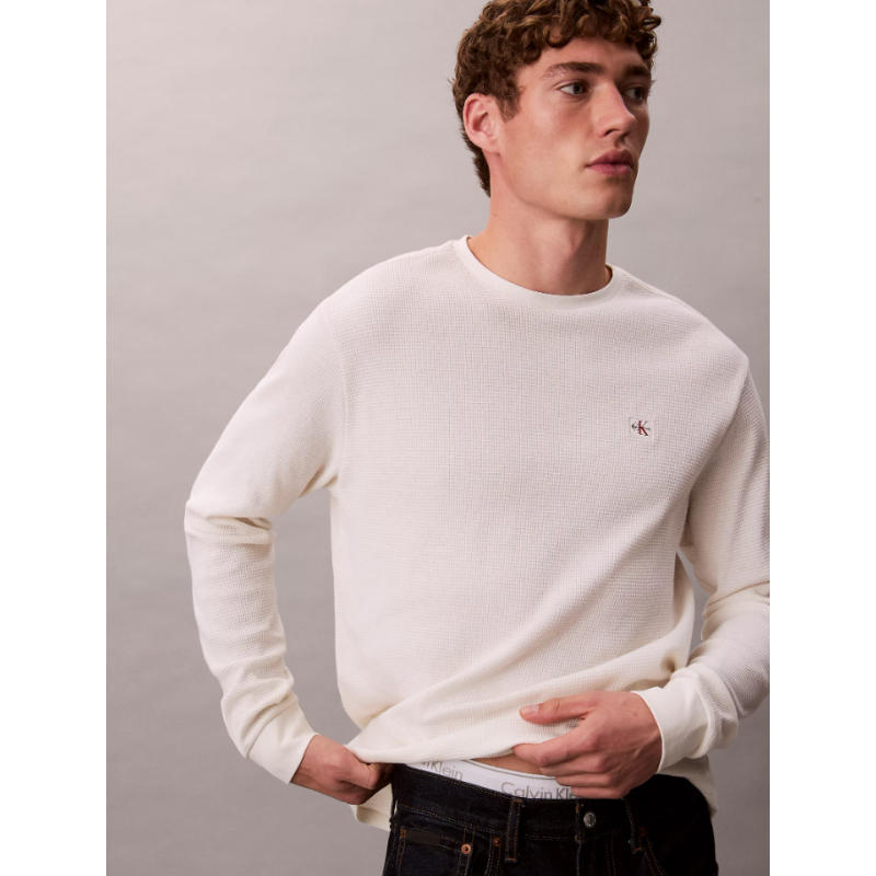 LV040EM217 YAS LS WAFLE BADGE CREWNK TEE
