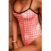 ΟΛΟΣΩΜΟ CHIC MESS Caribbean Red Plaid Swimsuit Κωδικός  K_30