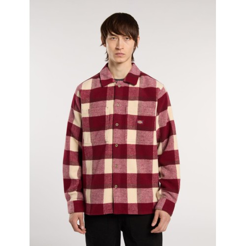 DK0A4XZZK741 PLAID COALING LS SHIRT TIBETAN