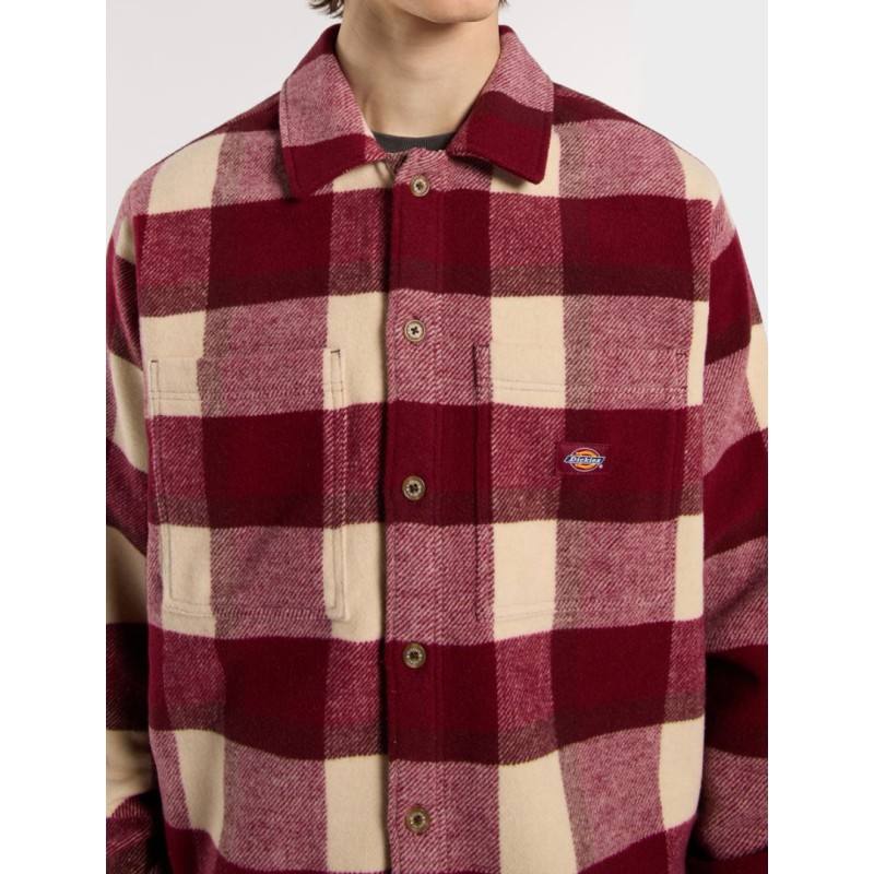 DK0A4XZZK741 PLAID COALING LS SHIRT TIBETAN