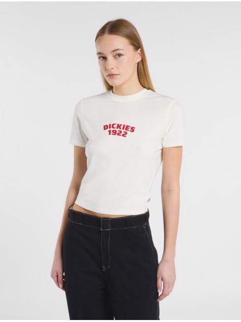 DK0A4Z8FC481 CENTER LOGO SS TEE W EGRET
