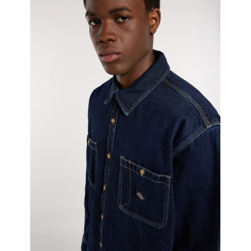 DK0A87PX0DD1 MECHANIC DENIM SHIRT LS DARK INDIGO